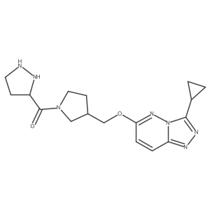 [3-[(3-Cyclopropyl-[1,2,4]triazolo[4,3-b]pyridazin-6-yl)oxymethyl]pyrrolidin-1-yl]-pyrazolidin-3-ylmethanone Structure