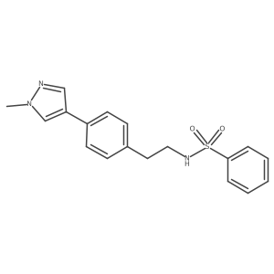 N-{2-[4-(1-methyl-1H-pyrazol-4-yl)phenyl]ethyl}benzenesulfonamide结构式