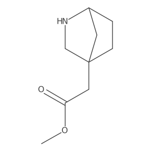 Methyl 2-{2-azabicyclo[2.2.1]heptan-4-yl}acetate结构式