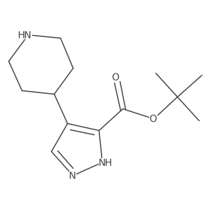 tert-butyl 4-(piperidin-4-yl)-1H-pyrazole-3-carboxylate Structure
