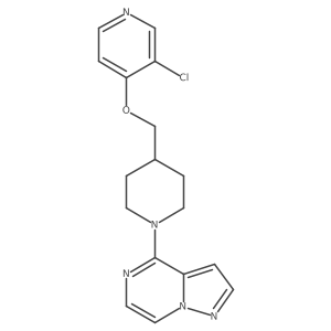 3-Chloro-4-[(1-{pyrazolo[1,5-a]pyrazin-4-yl}piperidin-4-yl)methoxy]pyridine结构式