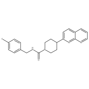 N-[(4-fluorophenyl)methyl]-4-(1,8-naphthyridin-2-yl)piperidine-1-carboxamide Structure
