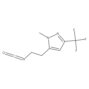 5-(2-isocyanatoethyl)-1-methyl-3-(trifluoromethyl)-1H-pyrazole结构式