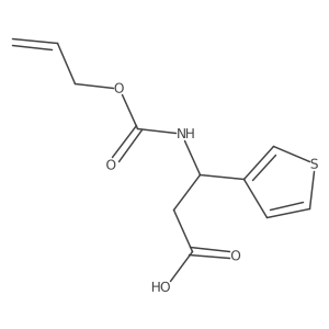 3-{[(Prop-2-en-1-yloxy)carbonyl]amino}-3-(thiophen-3-yl)propanoic acid结构式