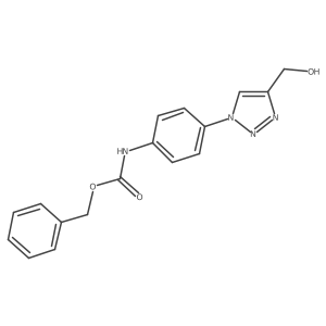 benzyl N-{4-[4-(hydroxymethyl)-1H-1,2,3-triazol-1-yl]phenyl}carbamate结构式