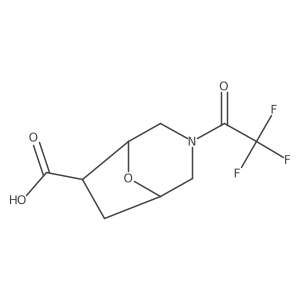 3-(2,2,2-Trifluoroacetyl)-8-oxa-3-azabicyclo[3.2.1]octane-6-carboxylic acid Structure