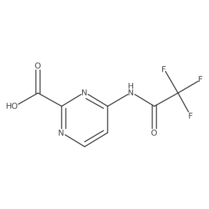 4-(2,2,2-Trifluoroacetamido)pyrimidine-2-carboxylic acid Structure