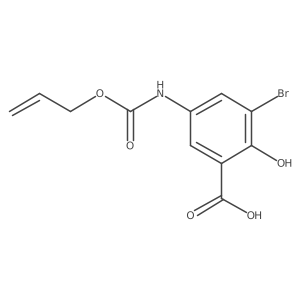3-Bromo-2-hydroxy-5-{[(prop-2-en-1-yloxy)carbonyl]amino}benzoic acid Structure