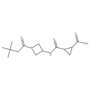 2-({1-[(Tert-butoxy)carbonyl]azetidin-3-yl}carbamoyl)cyclopropane-1-carboxylic acid结构式