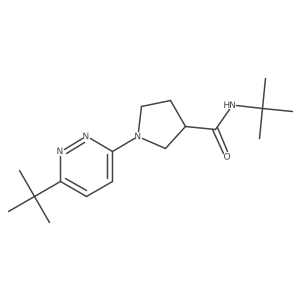 N-tert-butyl-1-(6-tert-butylpyridazin-3-yl)pyrrolidine-3-carboxamide Structure