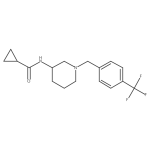 N-(1-{[4-(trifluoromethyl)phenyl]methyl}piperidin-3-yl)cyclopropanecarboxamide结构式