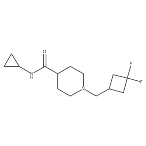N-cyclopropyl-1-[(3,3-difluorocyclobutyl)methyl]piperidine-4-carboxamide Structure