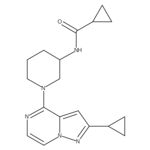 N-(1-{2-cyclopropylpyrazolo[1,5-a]pyrazin-4-yl}piperidin-3-yl)cyclopropanecarboxamide Structure