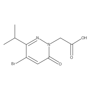 2-(4-Bromo-3-isopropyl-6-oxopyridazin-1(6H)-yl)acetic acid结构式