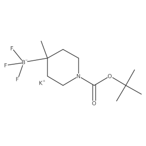 Potassium {1-[(tert-butoxy)carbonyl]-4-methylpiperidin-4-yl}trifluoroboranuide结构式