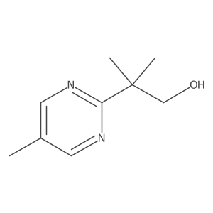2-Methyl-2-(5-methylpyrimidin-2-yl)propan-1-ol结构式