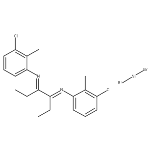 3,4-Bis[(N-3-chloro-2-methylphenyl)imino]hexane-nickel(II)-dibromide结构式