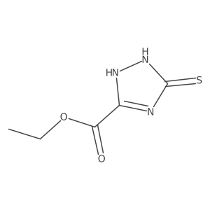 1H-1,2,4-Triazole-3-carboxylic acid, 4,5-dihydro-5-thioxo-, ethyl ester结构式