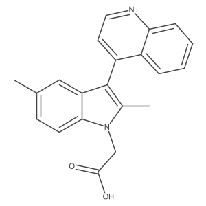 2,5-Dimethyl-3-(4-quinolinyl)-1h-indole-1-acetic acid Structure