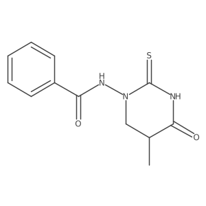 Benzamide,n-(tetrahydro-5-methyl-4-oxo-2-thioxo-1(2h)-pyrimidinyl)- Structure