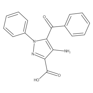 1h-Pyrazole-3-carboxylic acid,4-amino-5-benzoyl-1-phenyl- Structure