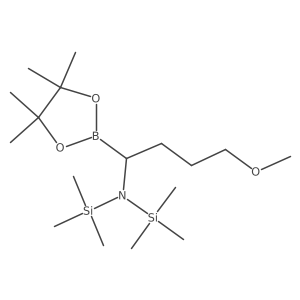 N-(4-Methoxy-1-(4,4,5,5-tetramethyl-1,3,2-dioxaborolan-2-yl)butyl)-1,1,1-trimethyl-N-(trimethylsilyl)silanamine Structure