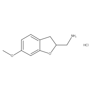 (6-Methoxy-2,3-dihydro-1-benzofuran-2-yl)methanamine hydrochloride结构式