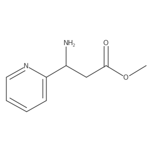 methyl (3S)-3-amino-3-(pyridin-2-yl)propanoate结构式