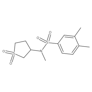 N-(1,1-dioxidotetrahydrothiophen-3-yl)-N,3,4-trimethylbenzenesulfonamide结构式