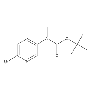 2-Amino-5-(n-tert-butoxycarbonyl-n-methylamino)pyridine结构式