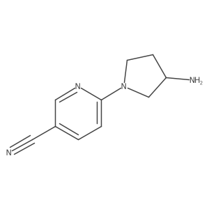 6-(3-Aminopyrrolidin-1-yl)nicotinonitrile结构式