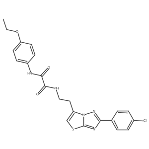 N1-(2-(2-(4-chlorophenyl)thiazolo[3,2-b][1,2,4]triazol-6-yl)ethyl)-N2-(4-ethoxyphenyl)oxalamide结构式