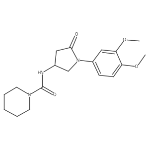 N-[1-(3,4-dimethoxyphenyl)-5-oxopyrrolidin-3-yl]piperidine-1-carboxamide Structure