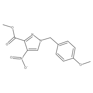 Methyl 1-(4-methoxybenzyl)-4-nitro-1H-pyrazole-3-carboxylate Structure