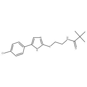 N-(2-((5-(4-chlorophenyl)-1H-imidazol-2-yl)thio)ethyl)pivalamide Structure