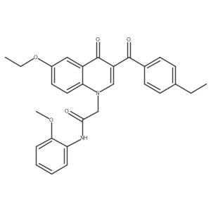 2-(6-ethoxy-3-(4-ethylbenzoyl)-4-oxoquinolin-1(4H)-yl)-N-(2-methoxyphenyl)acetamide Structure
