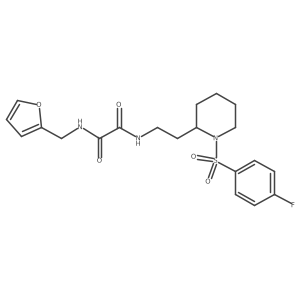 N1-(2-(1-((4-fluorophenyl)sulfonyl)piperidin-2-yl)ethyl)-N2-(furan-2-ylmethyl)oxalamide Structure