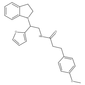 N-(2-(furan-2-yl)-2-(indolin-1-yl)ethyl)-3-(4-methoxyphenyl)propanamide Structure