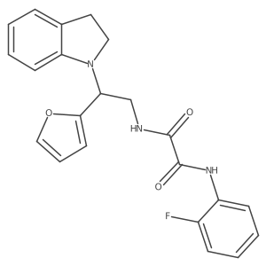 N1-(2-fluorophenyl)-N2-(2-(furan-2-yl)-2-(indolin-1-yl)ethyl)oxalamide结构式
