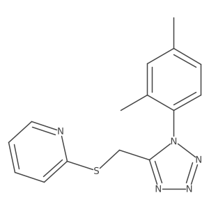 2-({[1-(2,4-dimethylphenyl)-1H-tetrazol-5-yl]methyl}sulfanyl)pyridine Structure