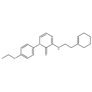 3-{[2-(Cyclohex-1-en-1-yl)ethyl]amino}-1-(4-ethoxyphenyl)-1,2-dihydropyrazin-2-one Structure