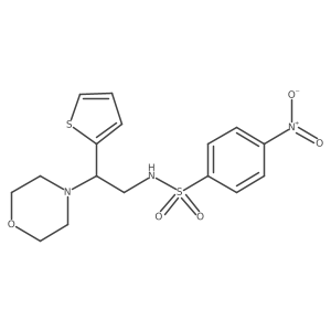 N-(2-morpholino-2-(thiophen-2-yl)ethyl)-4-nitrobenzenesulfonamide Structure