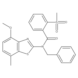 N-benzyl-N-(4-methoxy-7-methylbenzo[d]thiazol-2-yl)-2-(methylsulfonyl)benzamide Structure
