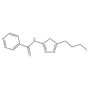 N-(5-butyl-1,3,4-thiadiazol-2-yl)pyridine-4-carboxamide结构式