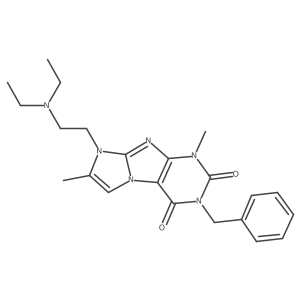 3-benzyl-8-(2-(diethylamino)ethyl)-1,7-dimethyl-1H-imidazo[2,1-f]purine-2,4(3H,8H)-dione结构式