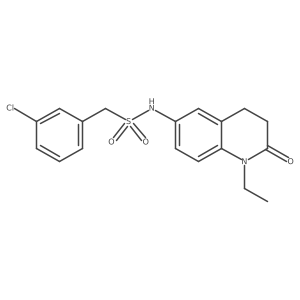 1-(3-chlorophenyl)-N-(1-ethyl-2-oxo-1,2,3,4-tetrahydroquinolin-6-yl)methanesulfonamide Structure