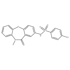 4-chloro-N-(10-methyl-11-oxo-10,11-dihydrodibenzo[b,f][1,4]oxazepin-2-yl)benzenesulfonamide Structure