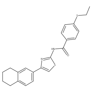 4-(ethylthio)-N-(4-(5,6,7,8-tetrahydronaphthalen-2-yl)thiazol-2-yl)benzamide结构式