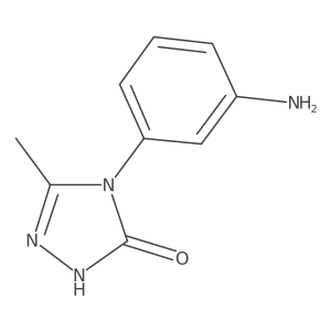 4-(3-aminophenyl)-3-methyl-1H-1,2,4-triazol-5-one结构式