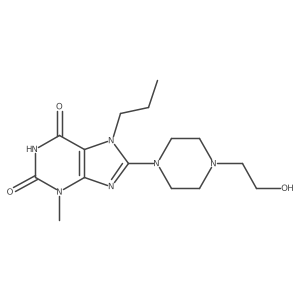 8-(4-(2-hydroxyethyl)piperazin-1-yl)-3-methyl-7-propyl-1H-purine-2,6(3H,7H)-dione Structure